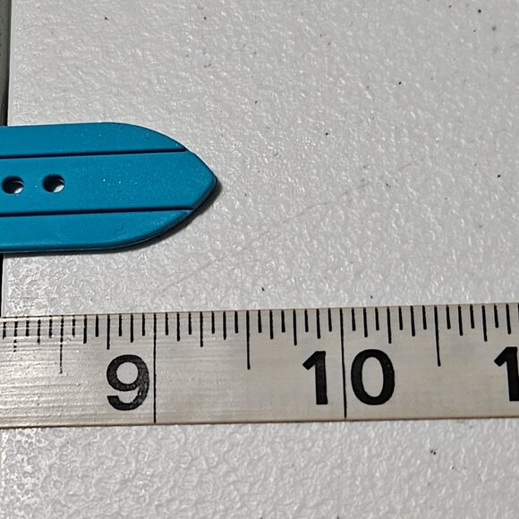 Retro Minimalist Blue Silicone Watch Band Textured Design 80s 90s Fashion Women - Picture 5 of 5